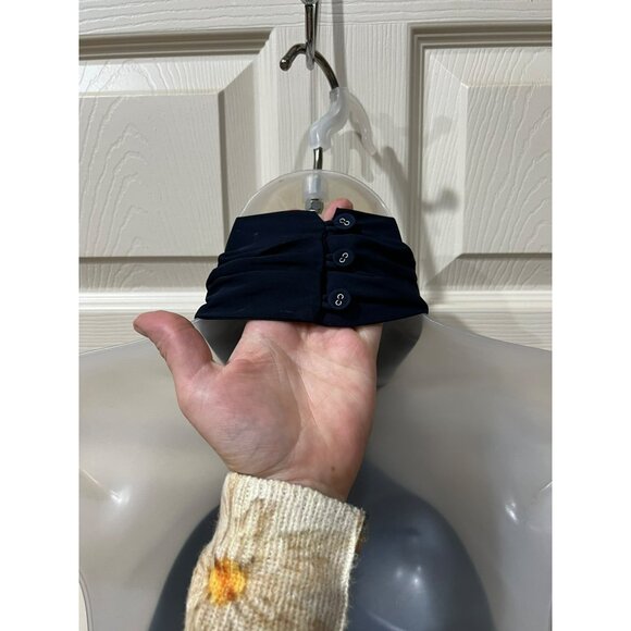 Shona Joy Core Knot  Navy Halter-Neck Midi Dress AUS 8 Sleeveless  Draped Silhou - Picture 6 of 8